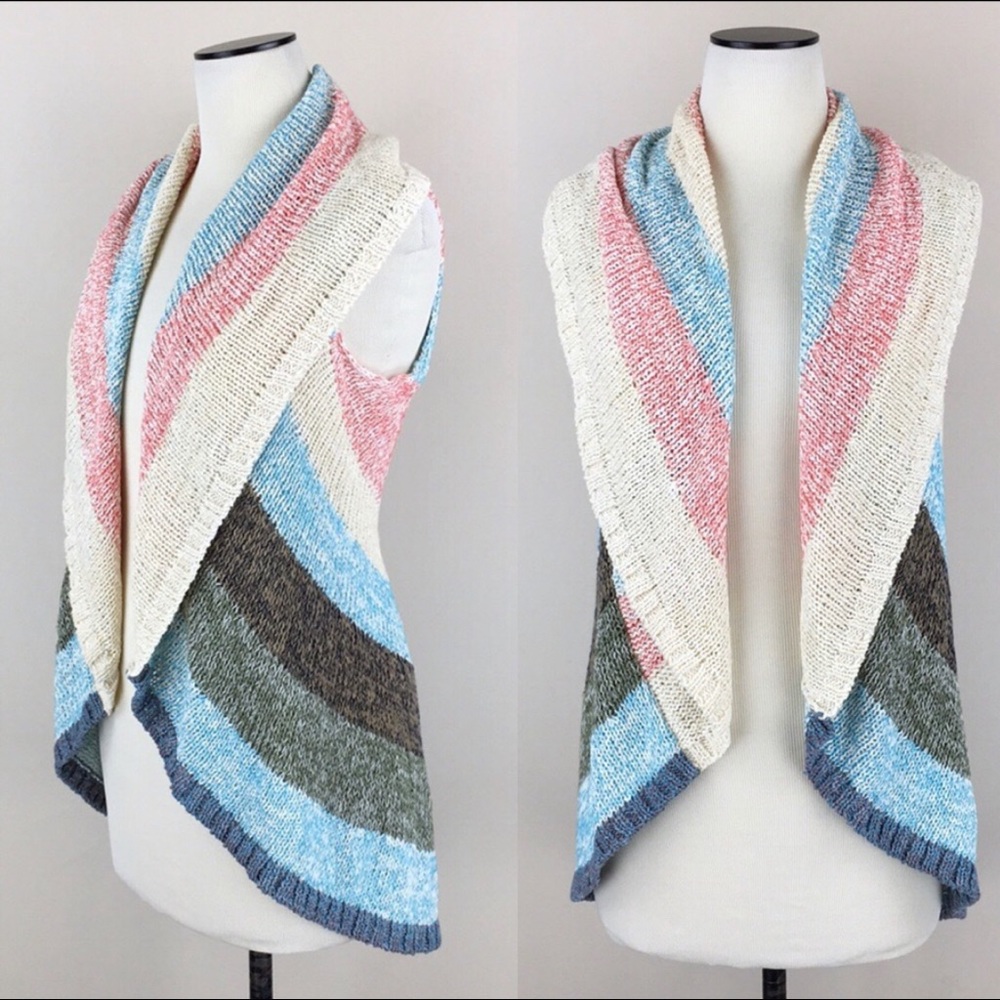 CaBi Striped Stretch Sweater Cardigan